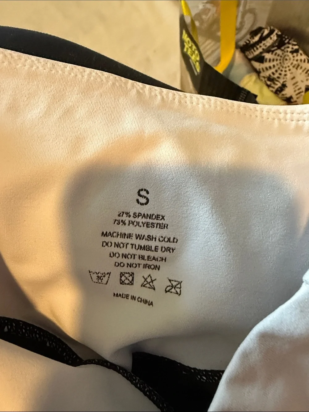 High-Waist Black and White Performance Leggings size S